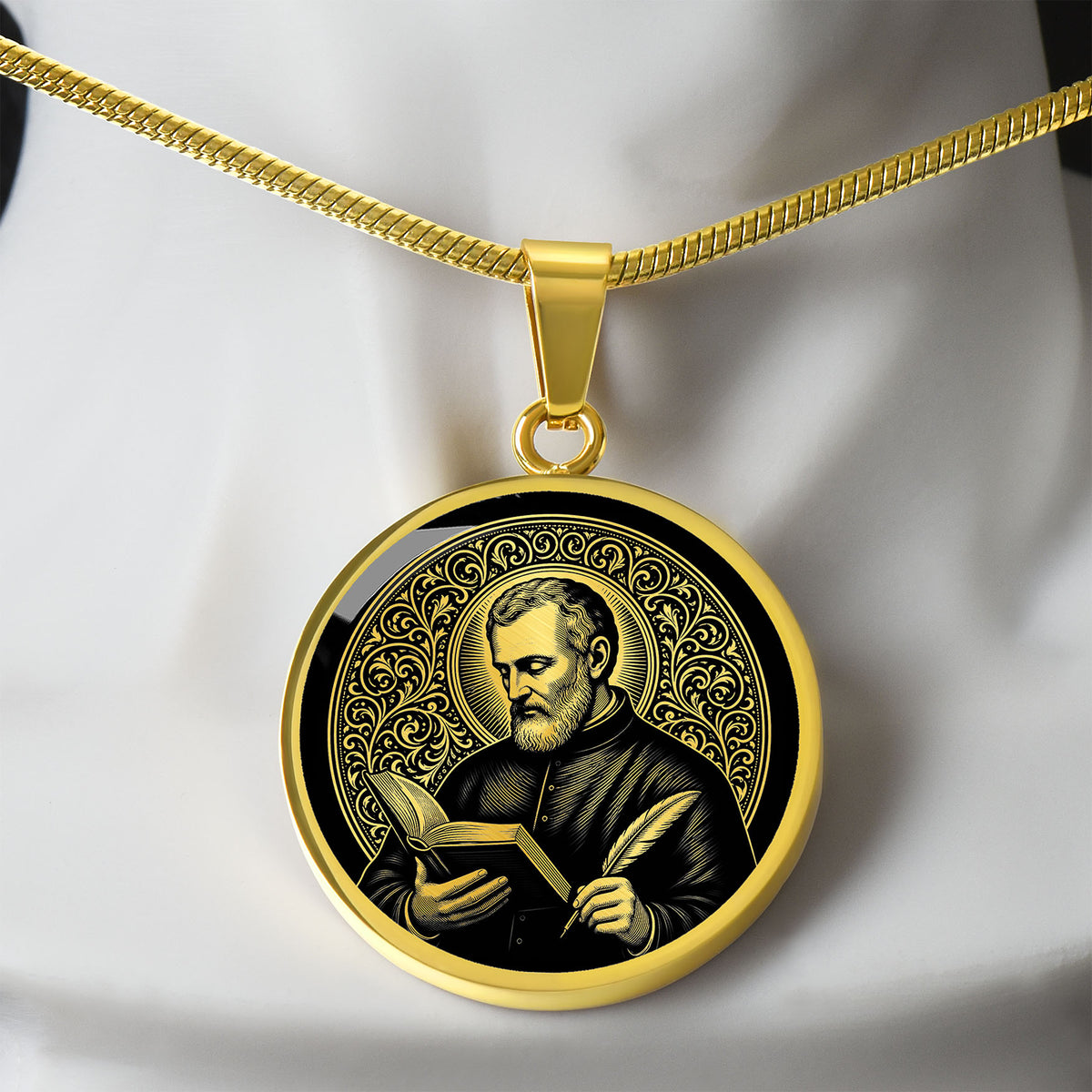 Saint Alphonsus Liguori Medal Necklace – Patron Saint of Confessors and Writers