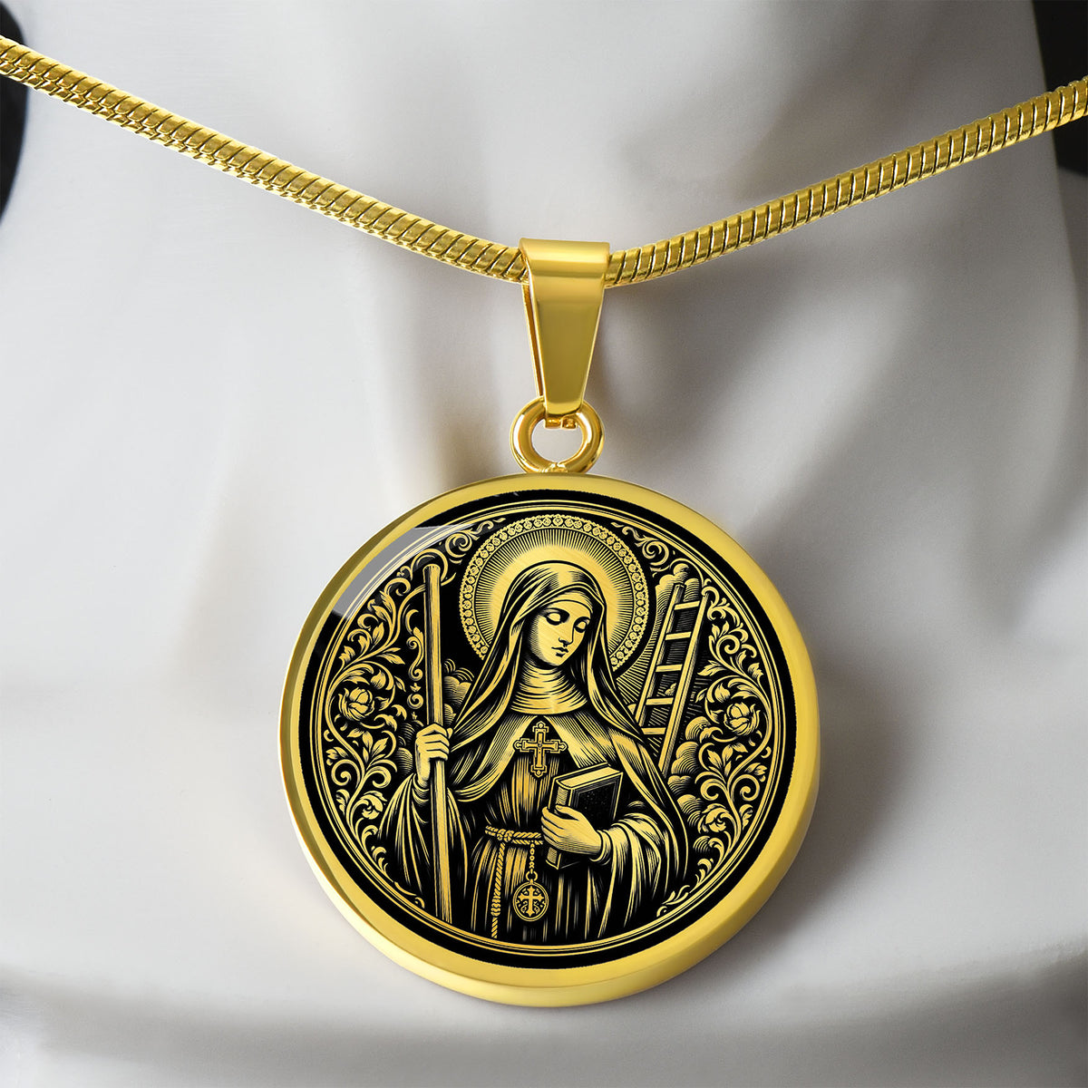 Saint Angela Merici Medal Necklace – Patron Saint of Teachers, Educators & Orphans