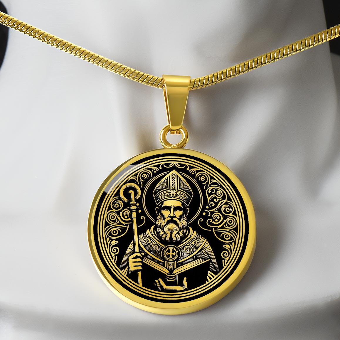 Saint Augustine of Hippo Medal Necklace - Doctor of the Church, Patron of Converts