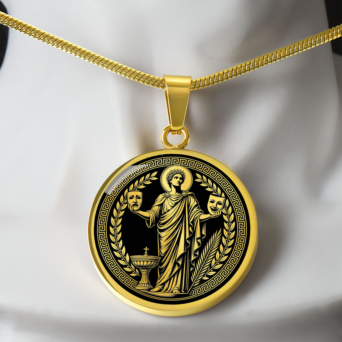 Saint Genesius Medal Necklace – Patron Saint of Actors, Comedians & Entertainers