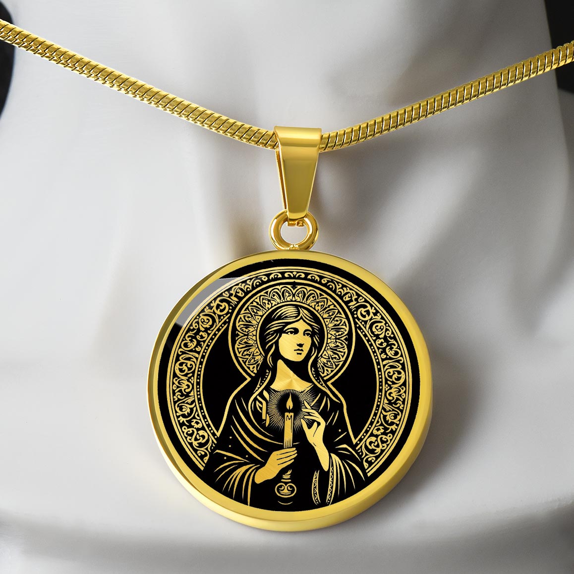 Saint Genevieve Medal Necklace - Patron Saint of Paris & France