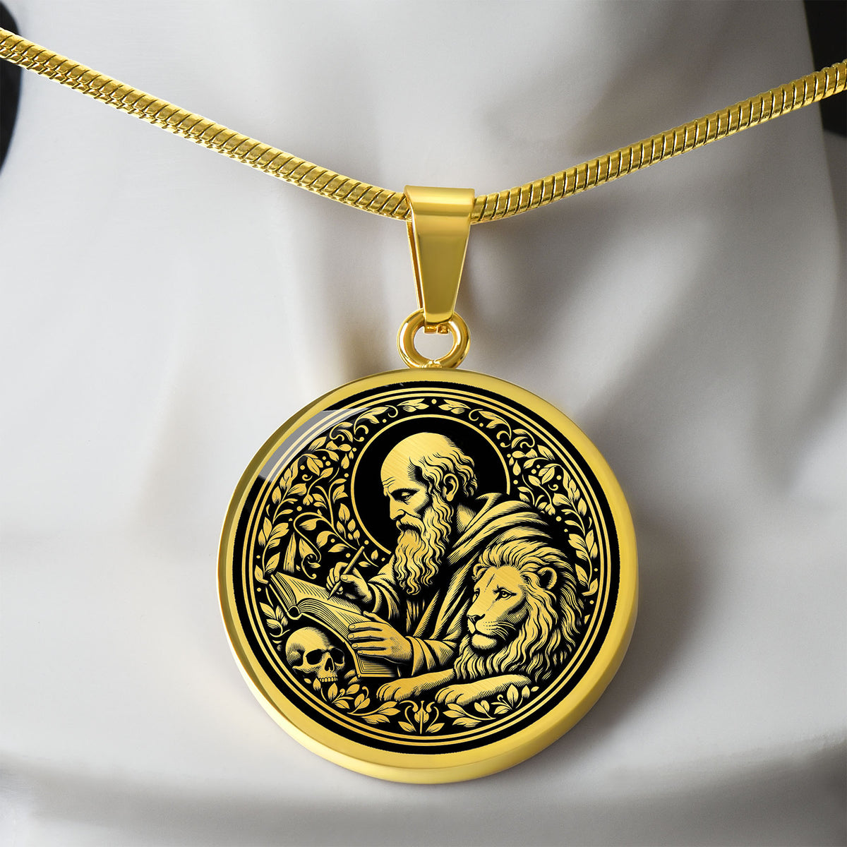 Saint Jerome Medal Necklace – Patron Saint of Translators & Scholars