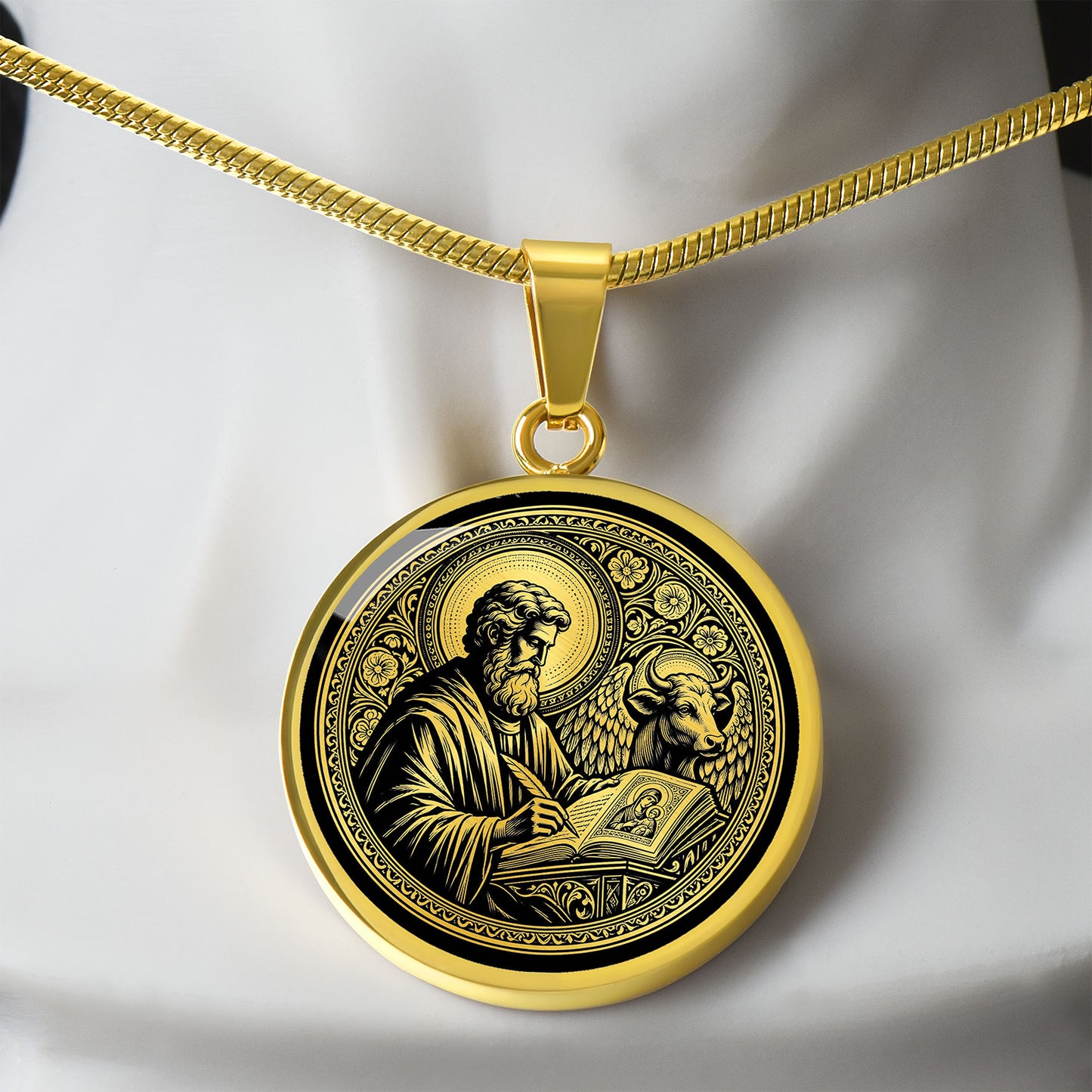 Saint Luke Medal Necklace – Patron Saint of Physicians, Surgeons & Artists