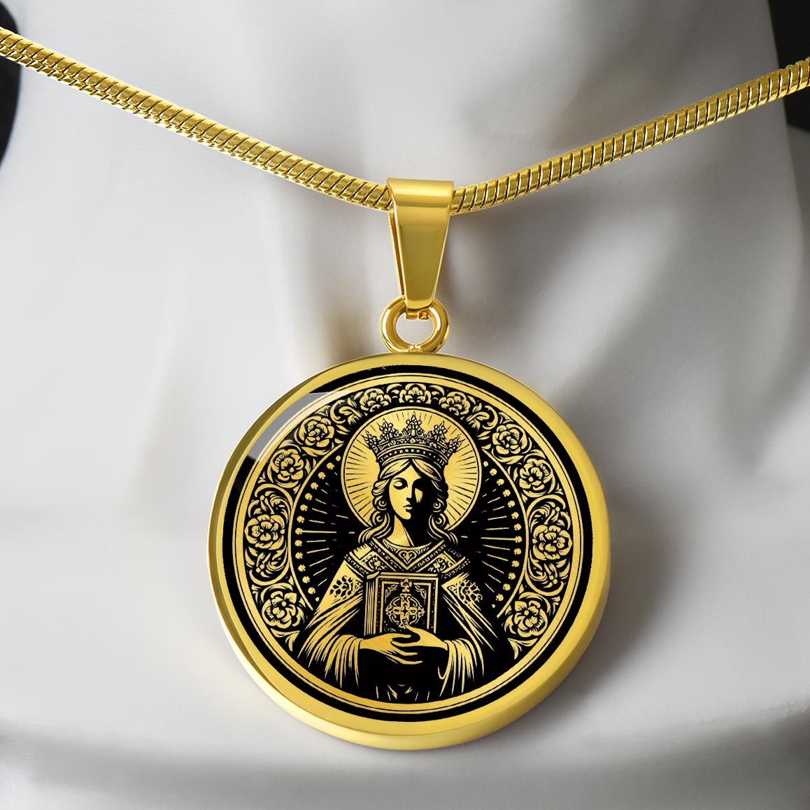 Saint Margaret of Scotland Medal Necklace - Queen, Reformer, Patron of Scotland