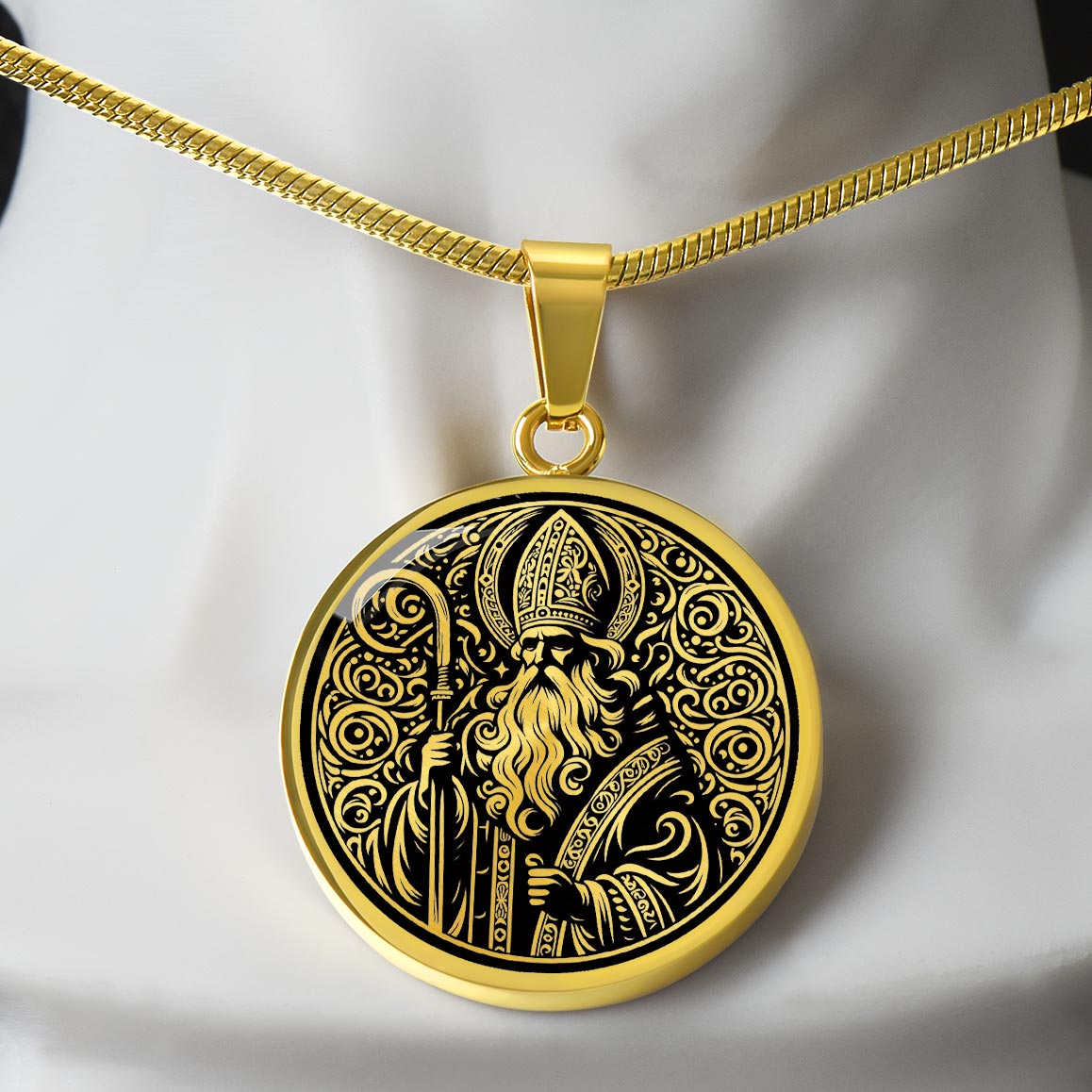 Saint Nicholas of Myra Medal Necklace - Bishop, Protector, Patron of Children