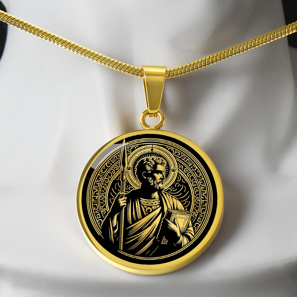 Saint Thomas the Apostle Medal Necklace – Patron Saint of Doubters & Architects