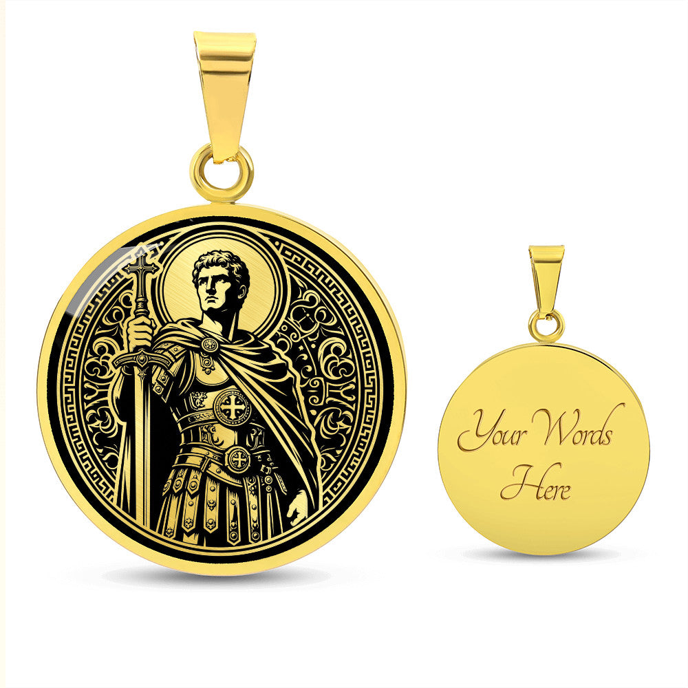 Saint Adrian of Nicomedia Medal Necklace – Patron Saint of Soldiers, Guards, and Prison Officers