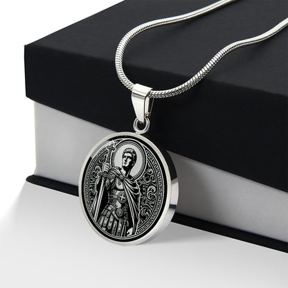 Saint Adrian of Nicomedia Medal Necklace – Patron Saint of Soldiers, Guards, and Prison Officers