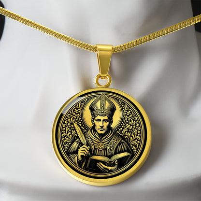 Saint Albert the Great Medal Necklace – Patron Saint of Scientists & Philosophers