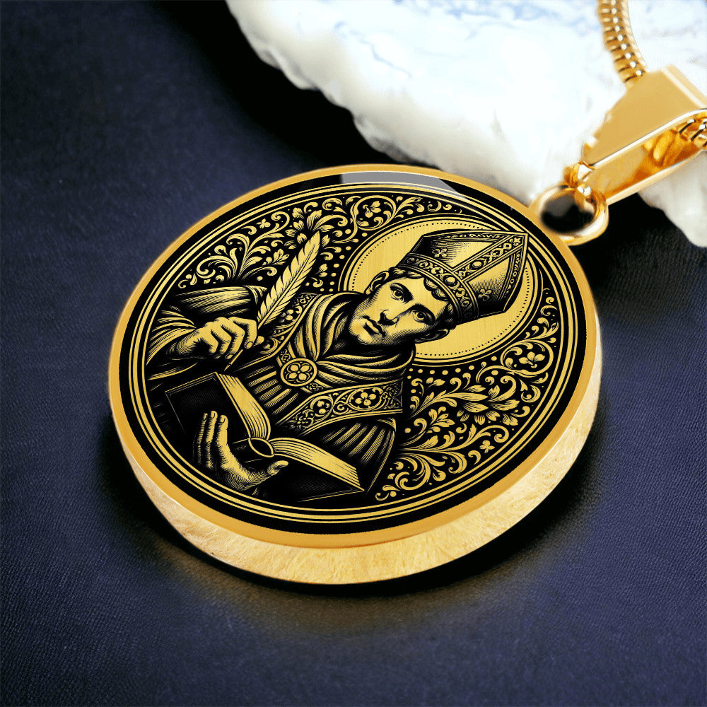 Saint Albert the Great Medal Necklace – Patron Saint of Scientists & Philosophers