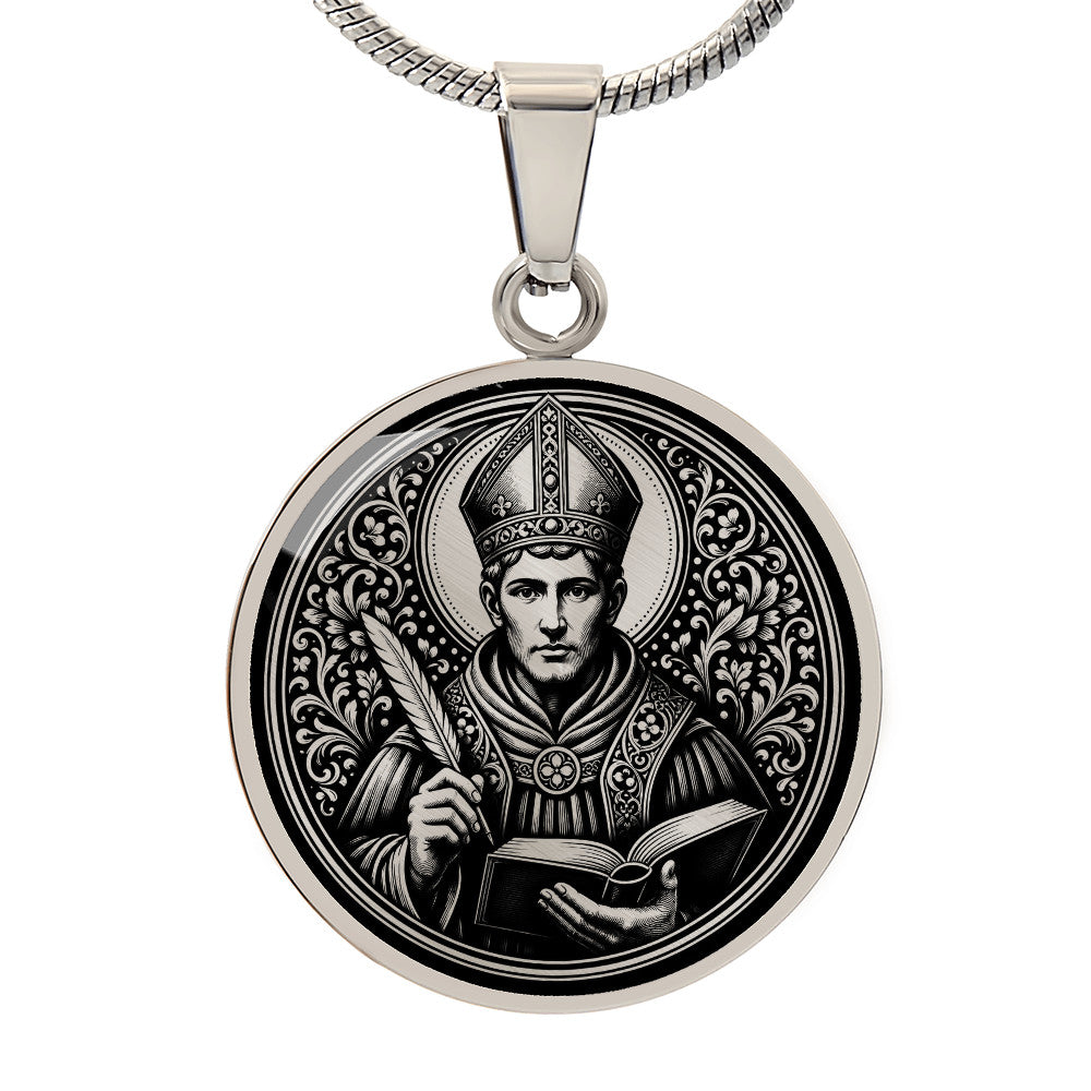 Saint Albert the Great Medal Necklace – Patron Saint of Scientists & Philosophers