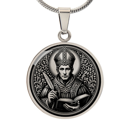 Saint Albert the Great Medal Necklace – Patron Saint of Scientists & Philosophers