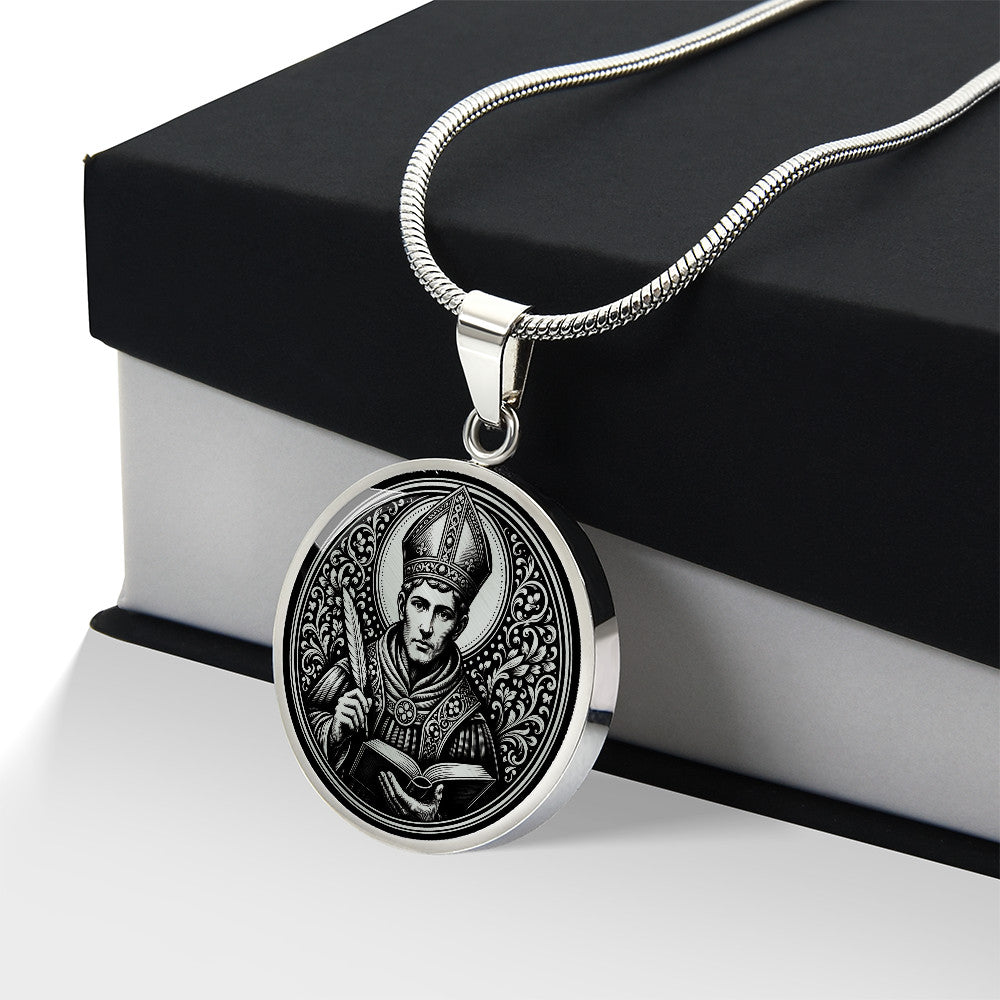 Saint Albert the Great Medal Necklace – Patron Saint of Scientists & Philosophers