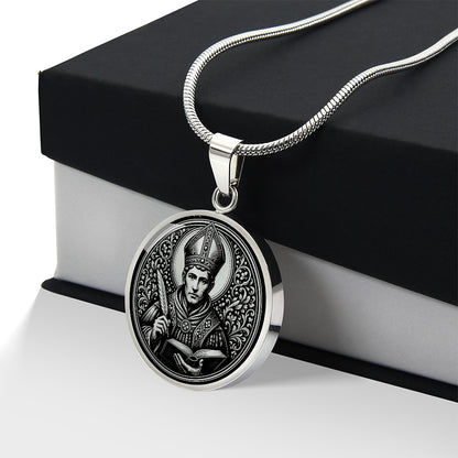 Saint Albert the Great Medal Necklace – Patron Saint of Scientists & Philosophers
