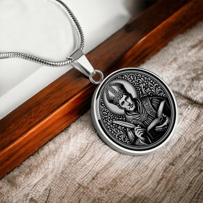 Saint Albert the Great Medal Necklace – Patron Saint of Scientists & Philosophers
