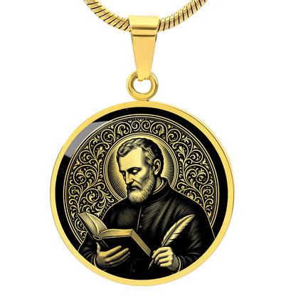 Saint Alphonsus Liguori Medal Necklace – Patron Saint of Confessors and Writers