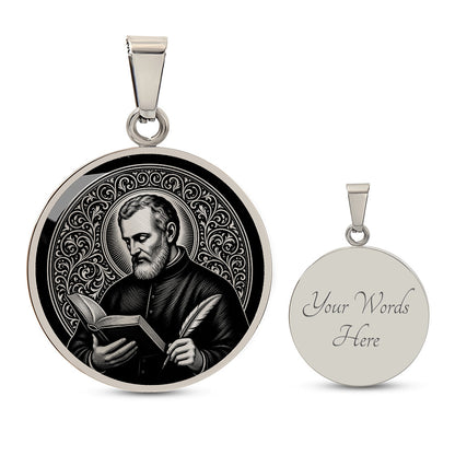 Saint Alphonsus Liguori Medal Necklace – Patron Saint of Confessors and Writers