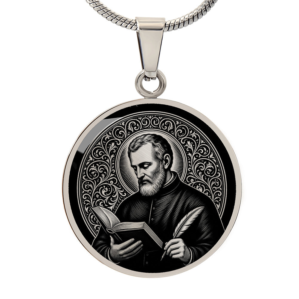 Saint Alphonsus Liguori Medal Necklace – Patron Saint of Confessors and Writers