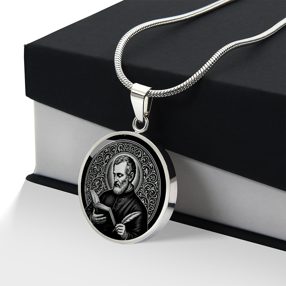 Saint Alphonsus Liguori Medal Necklace – Patron Saint of Confessors and Writers