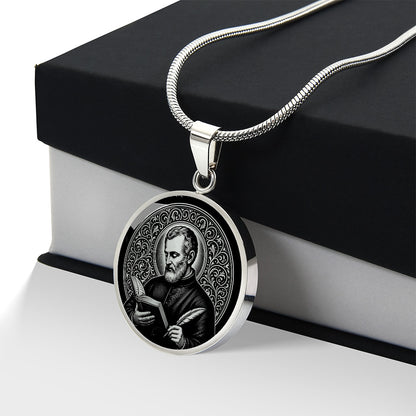 Saint Alphonsus Liguori Medal Necklace – Patron Saint of Confessors and Writers