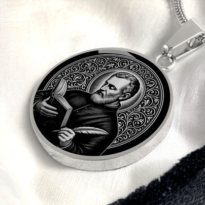 Saint Alphonsus Liguori Medal Necklace – Patron Saint of Confessors and Writers
