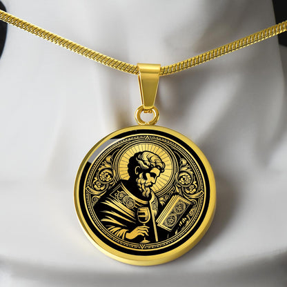 Saint Amand Medal Necklace – Patron Saint of Brewers, Bartenders and Innkeepers