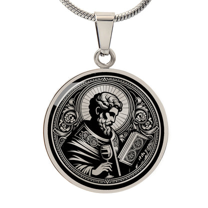 Saint Amand Medal Necklace – Patron Saint of Brewers, Bartenders and Innkeepers