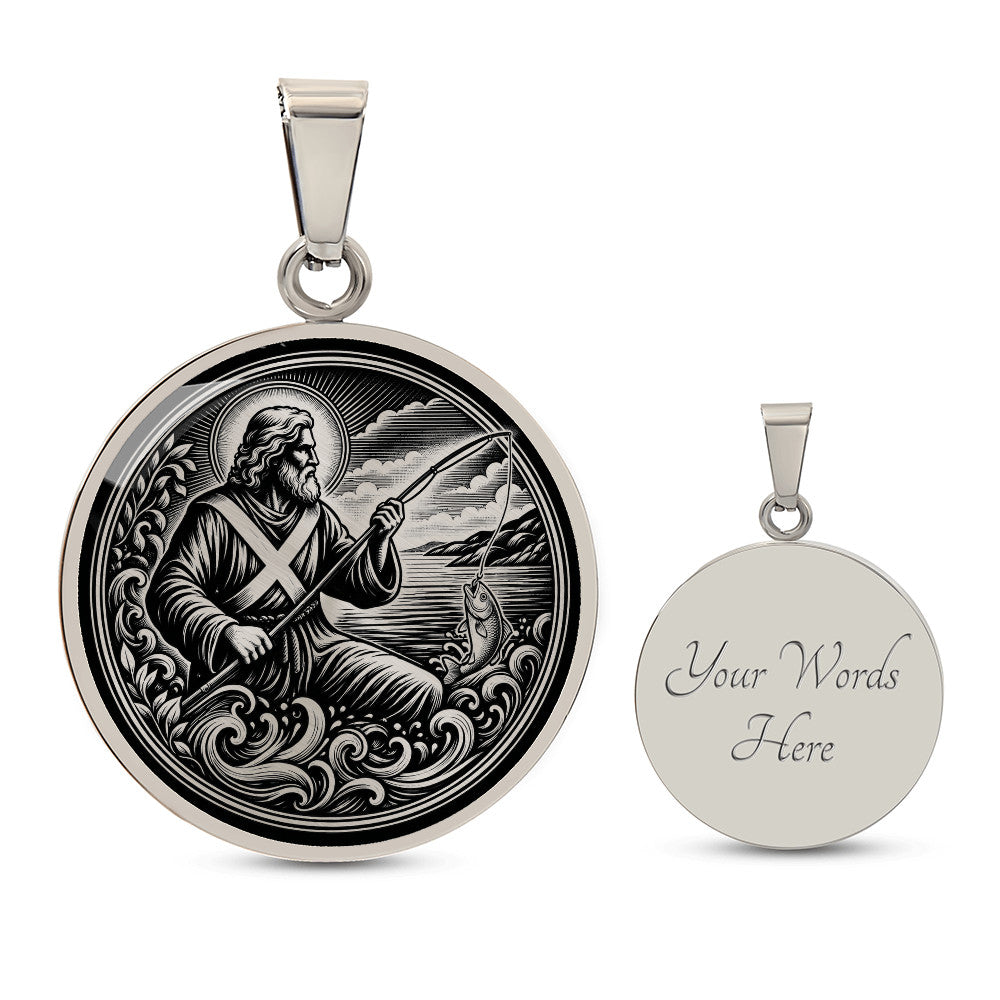 Saint Andrew Medal Necklace – Patron Saint of Scotland and Fishermen