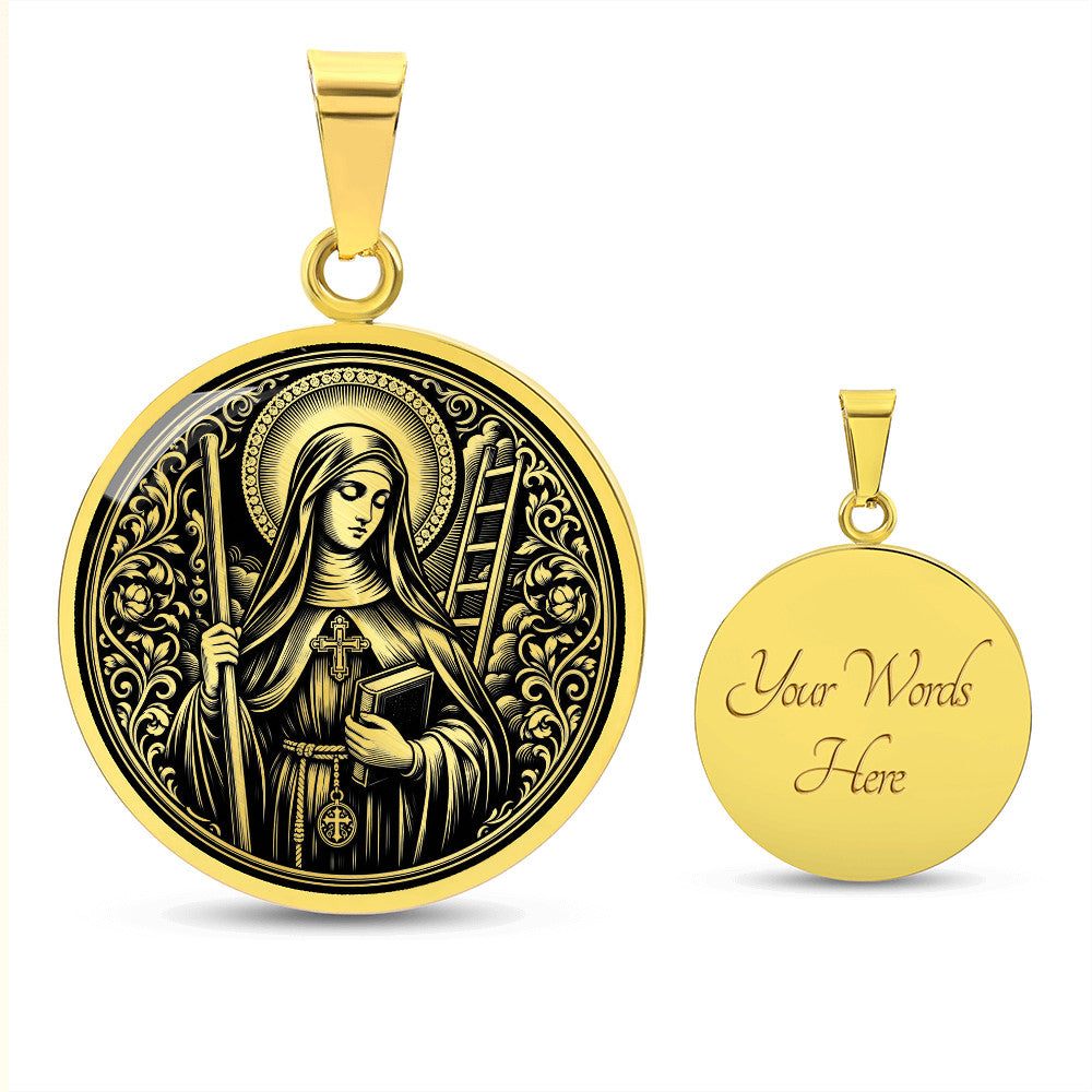 Saint Angela Merici Medal Necklace – Patron Saint of Teachers, Educators & Orphans