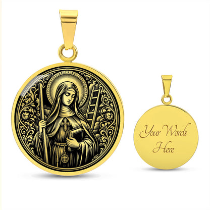 Saint Angela Merici Medal Necklace – Patron Saint of Teachers, Educators & Orphans