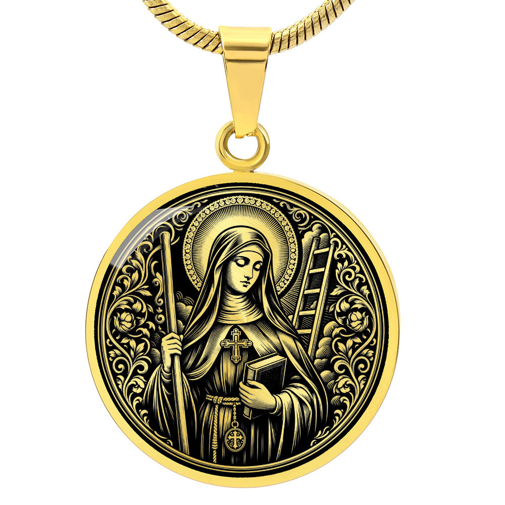 Saint Angela Merici Medal Necklace – Patron Saint of Teachers, Educators & Orphans