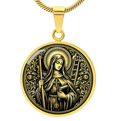 Saint Angela Merici Medal Necklace – Patron Saint of Teachers, Educators & Orphans