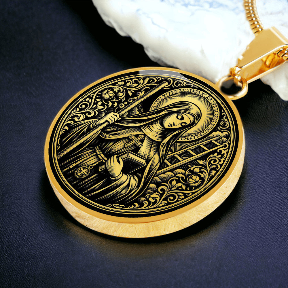 Saint Angela Merici Medal Necklace – Patron Saint of Teachers, Educators & Orphans
