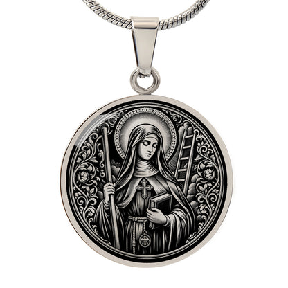 Saint Angela Merici Medal Necklace – Patron Saint of Teachers, Educators & Orphans