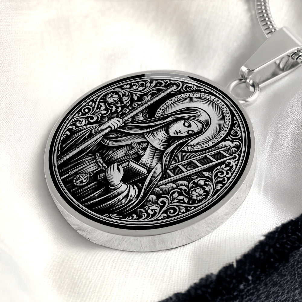Saint Angela Merici Medal Necklace – Patron Saint of Teachers, Educators & Orphans