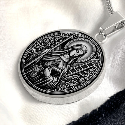 Saint Angela Merici Medal Necklace – Patron Saint of Teachers, Educators & Orphans