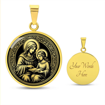Saint Anne Medal Necklace – Patron Saint of Mothers, Grandmothers & Teachers