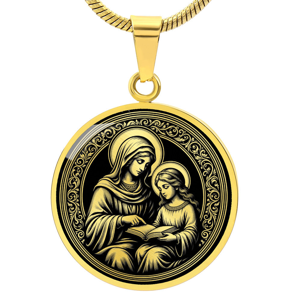 Saint Anne Medal Necklace – Patron Saint of Mothers, Grandmothers & Teachers