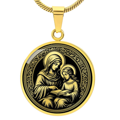 Saint Anne Medal Necklace – Patron Saint of Mothers, Grandmothers & Teachers