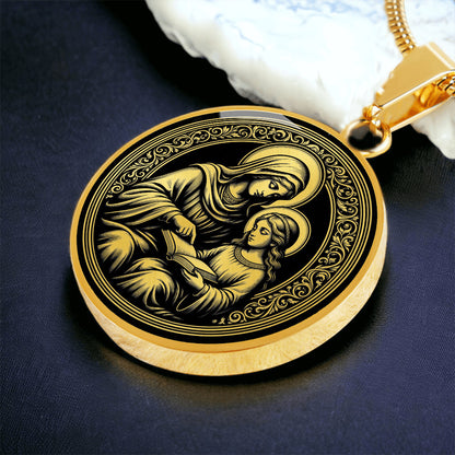 Saint Anne Medal Necklace – Patron Saint of Mothers, Grandmothers & Teachers