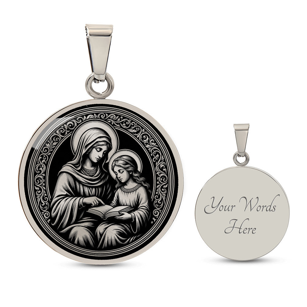 Saint Anne Medal Necklace – Patron Saint of Mothers, Grandmothers & Teachers