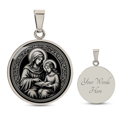 Saint Anne Medal Necklace – Patron Saint of Mothers, Grandmothers & Teachers