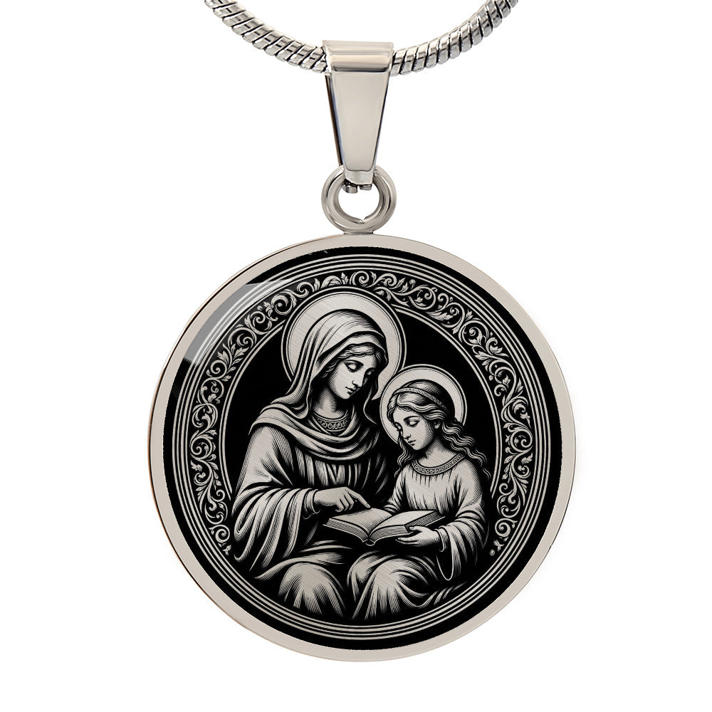 Saint Anne Medal Necklace – Patron Saint of Mothers, Grandmothers & Teachers