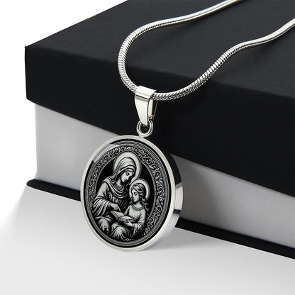 Saint Anne Medal Necklace – Patron Saint of Mothers, Grandmothers & Teachers