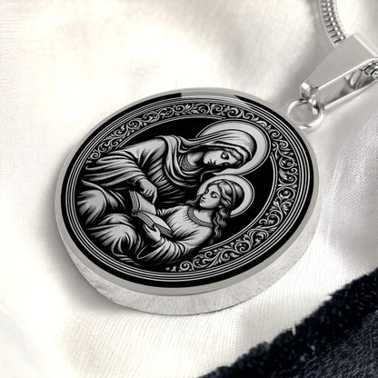 Saint Anne Medal Necklace – Patron Saint of Mothers, Grandmothers & Teachers