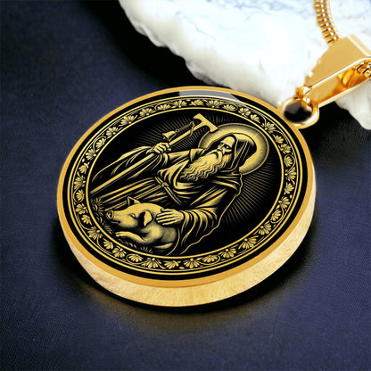 Saint Anthony the Great Medal Necklace – Patron Saint of Animals and Farmers