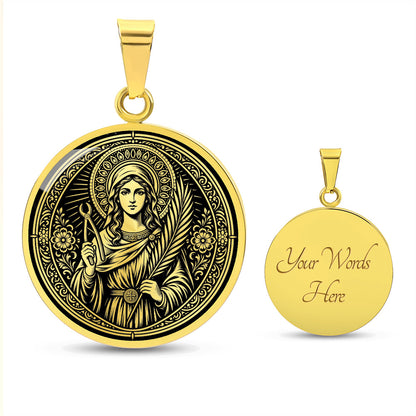 Saint Apollonia Medal Necklace – Patron Saint of Dentists & Dental Health