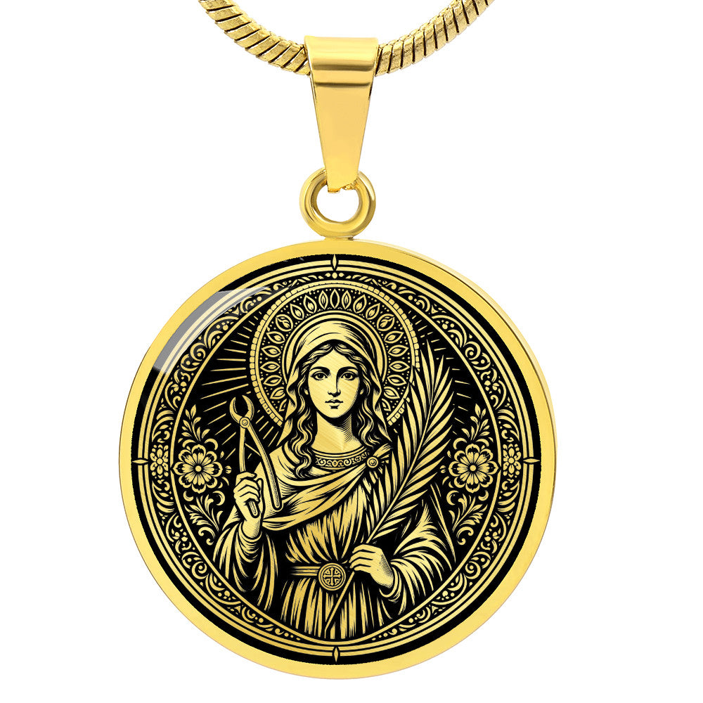 Saint Apollonia Medal Necklace – Patron Saint of Dentists & Dental Health