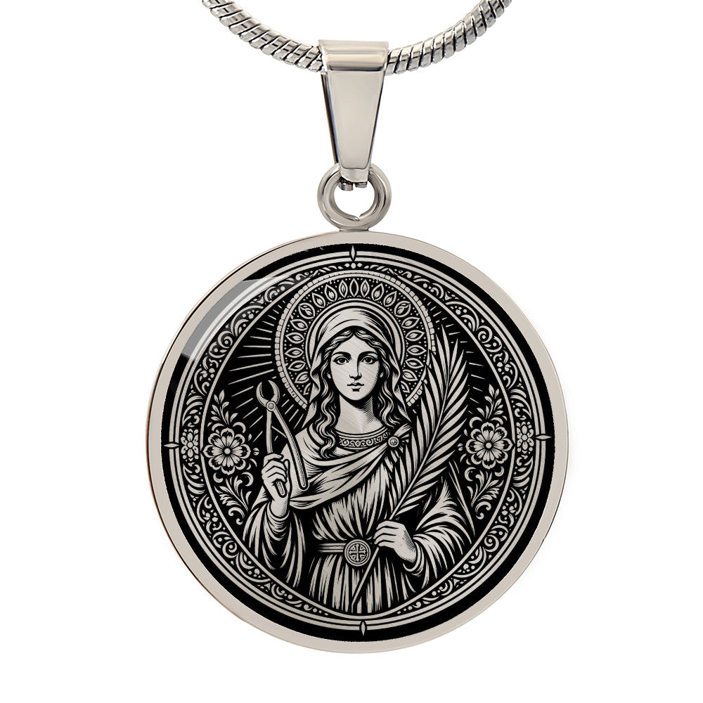 Saint Apollonia Medal Necklace – Patron Saint of Dentists & Dental Health