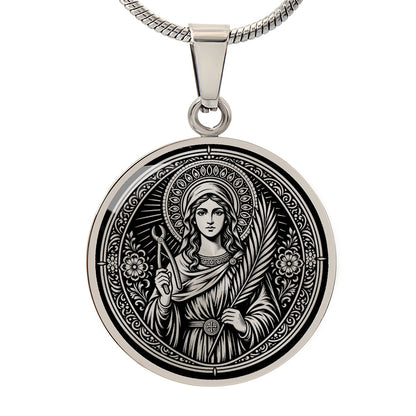 Saint Apollonia Medal Necklace – Patron Saint of Dentists & Dental Health